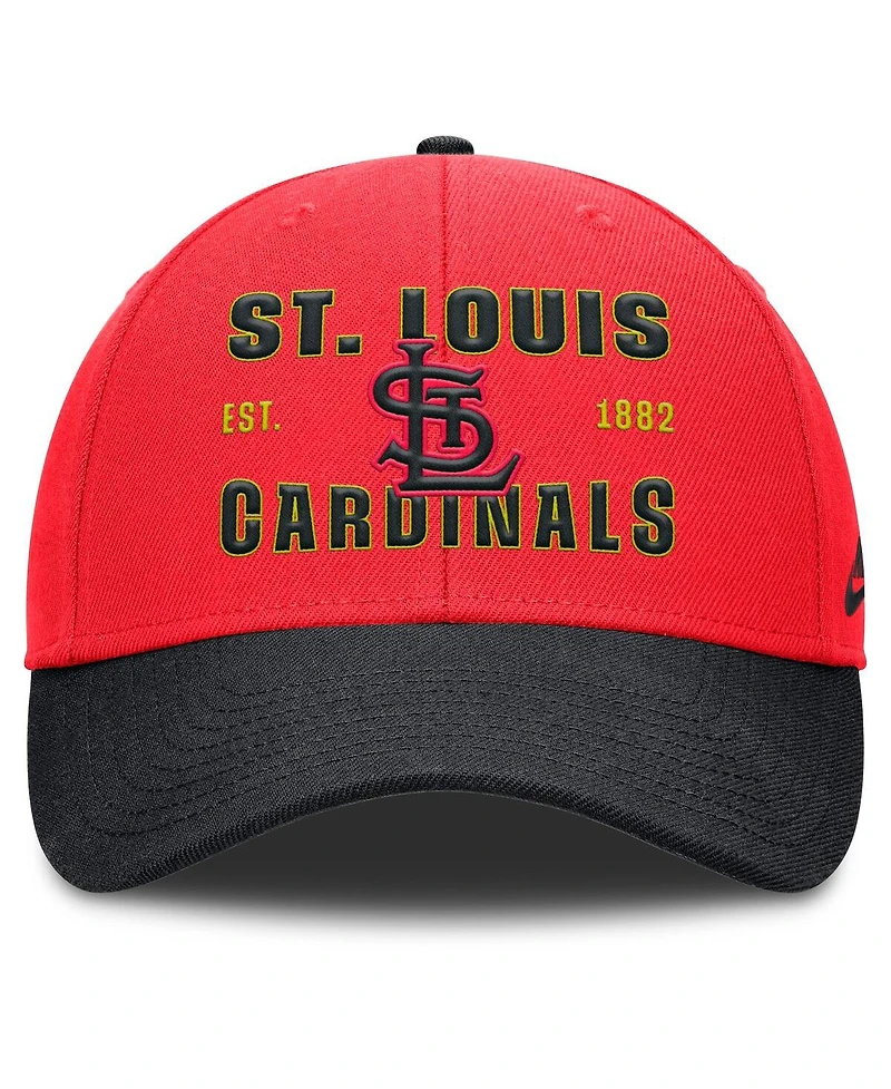 Nike Men's Crimson/Black St. Louis Cardinals Neon 90s Rise Adjustable Hat