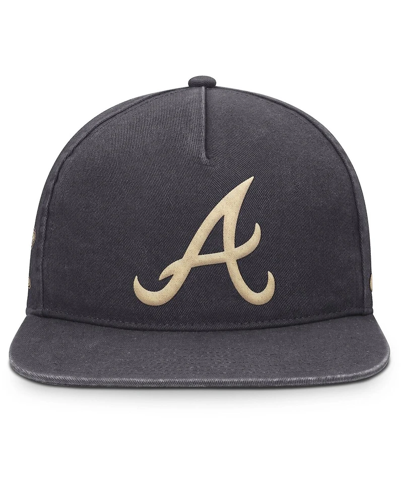 Nike Men's Anthracite Atlanta Braves Monotone Pro Adjustable Hat