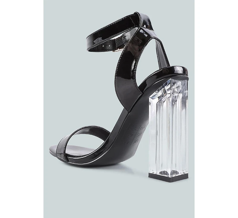 Poloma Clear Block Heel Party Sandals