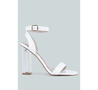 Poloma Clear Block Heel Party Sandals Women