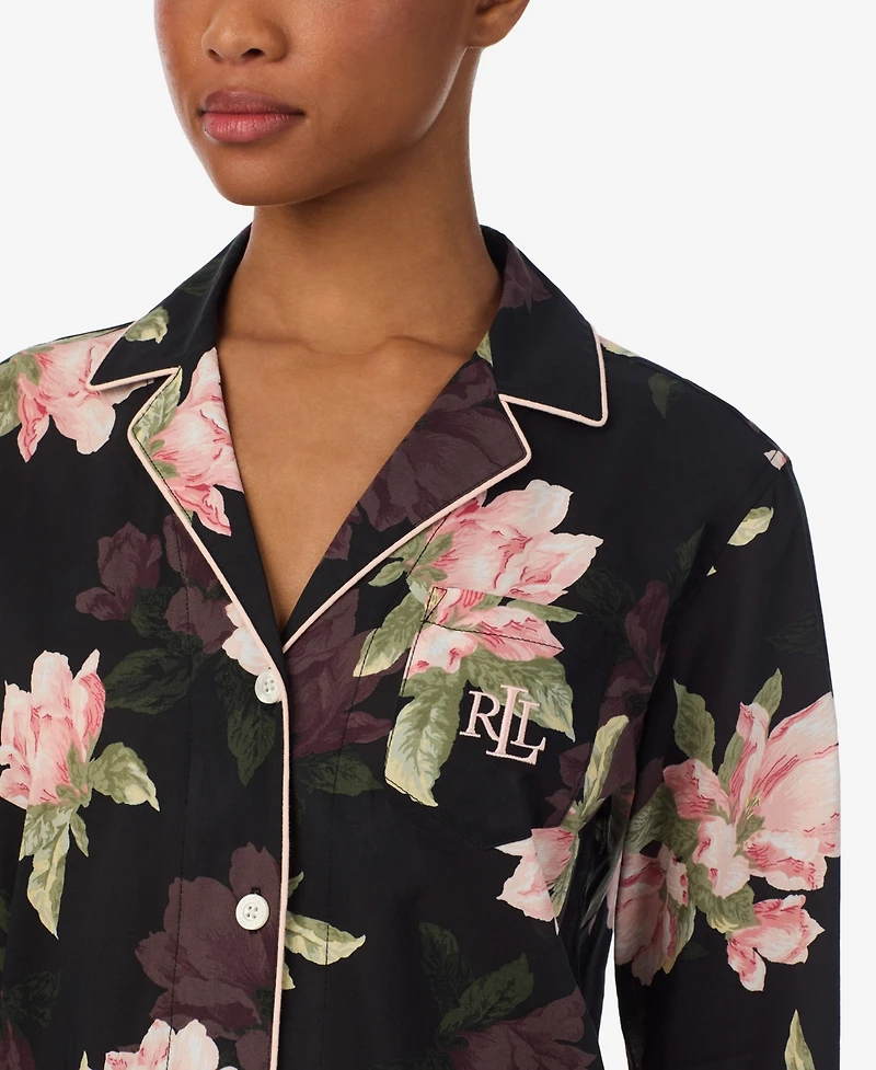 Lauren Ralph Women's Long Sleeve Pajama Set