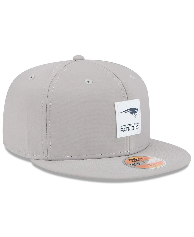 New Era Men's Gray England Patriots 2025 Sideline 59FIFTY Fitted Hat