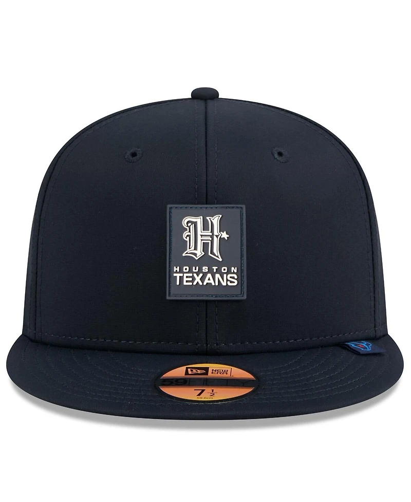 New Era Men's Navy Houston Texans 2025 Sideline H-Town 59FIFTY Fitted Hat
