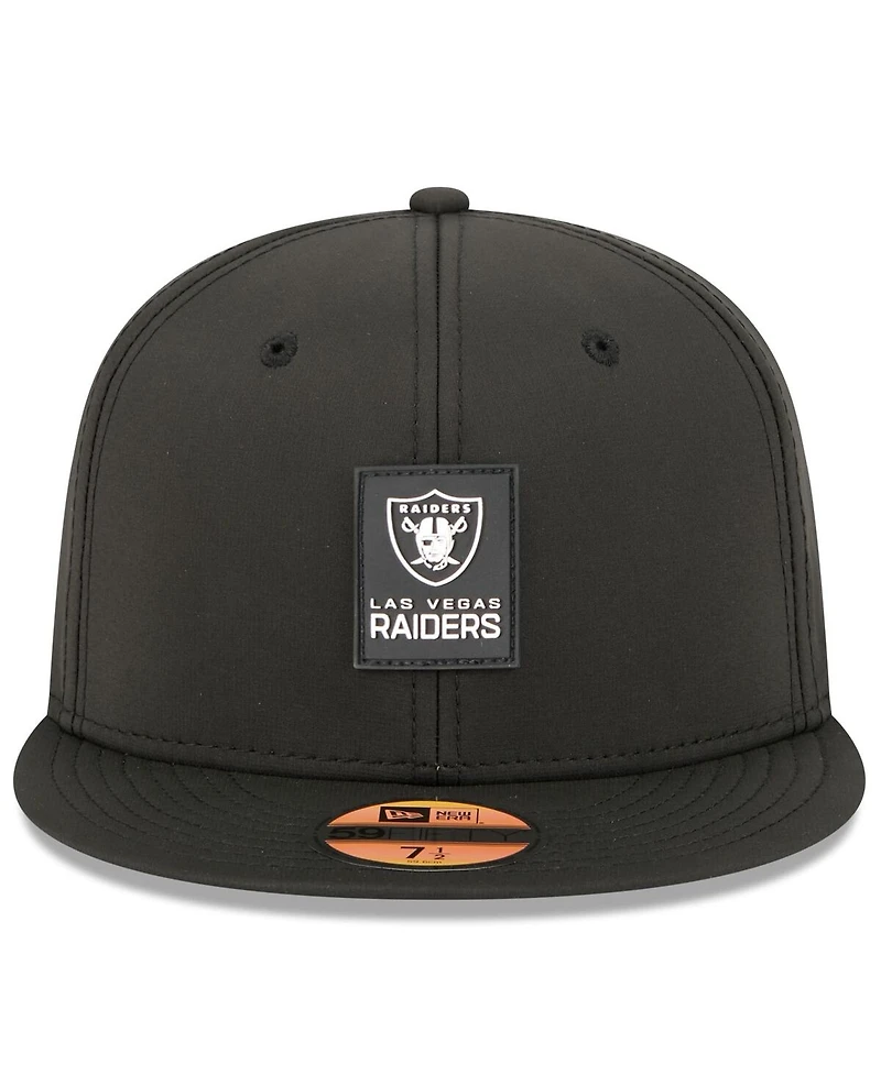 New Era Men's Black Las Vegas Raiders 2025 Sideline 59FIFTY Fitted Hat