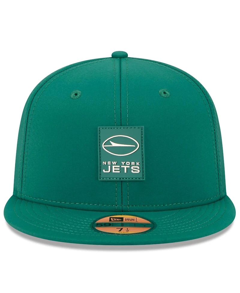 New Era Men's Green York Jets 2025 Sideline 59FIFTY Fitted Hat