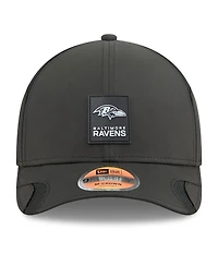 New Era Big Boys and Girls Black Baltimore Ravens 2025 Sideline 9FORTY Adjustable Hat