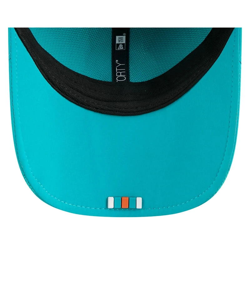 New Era Men's Aqua Miami Dolphins 2025 Sideline M-crown 9FORTY Adjustable Hat