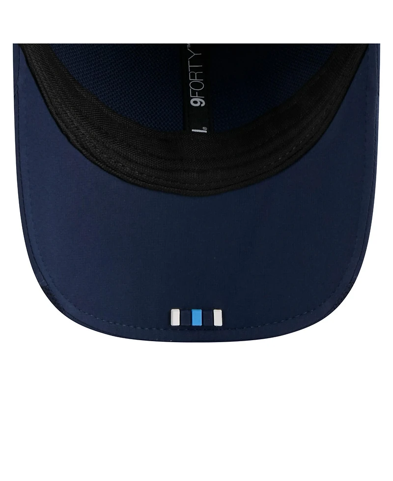New Era Men's Navy Tennessee Titans 2025 Sideline M-crown 9FORTY Adjustable Hat