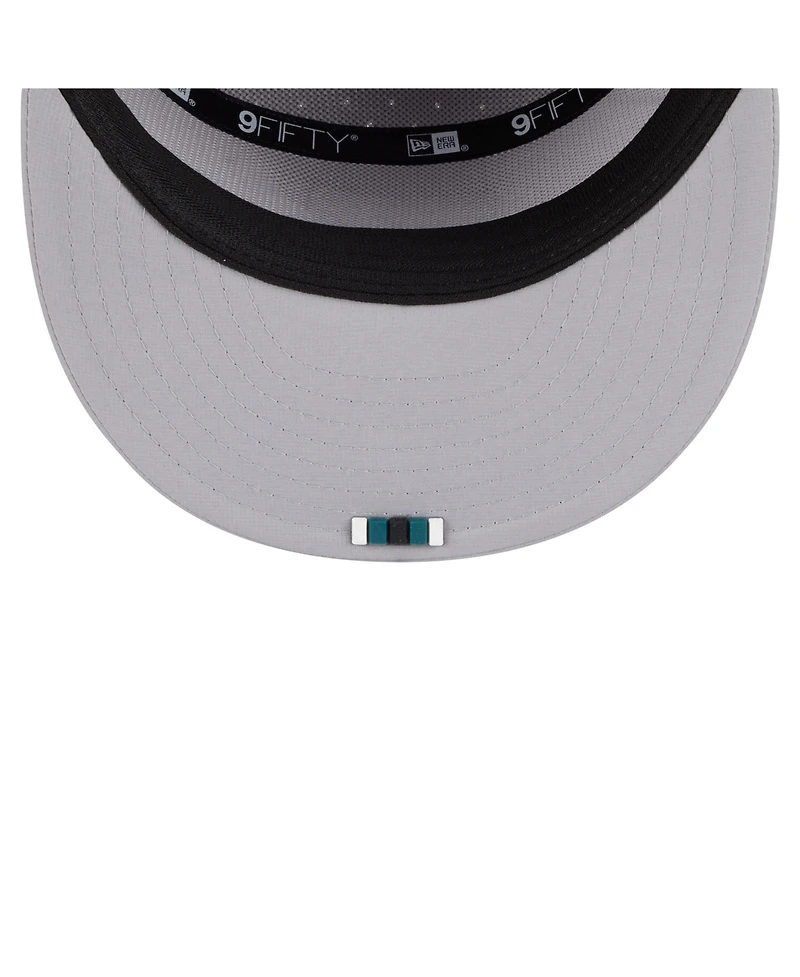 New Era Men's Gray Philadelphia Eagles 2025 Sideline Split Panel 9FIFTY Snapback Hat