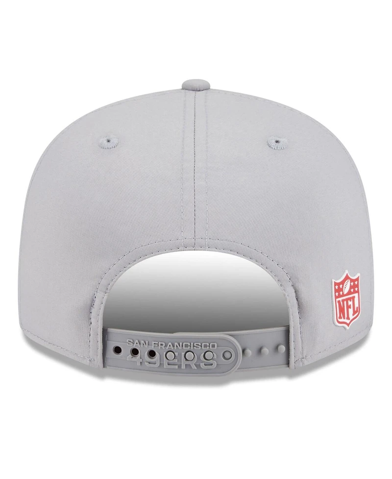 New Era Men's Gray San Francisco 49ers 2025 Sideline Split Panel 9FIFTY Snapback Hat