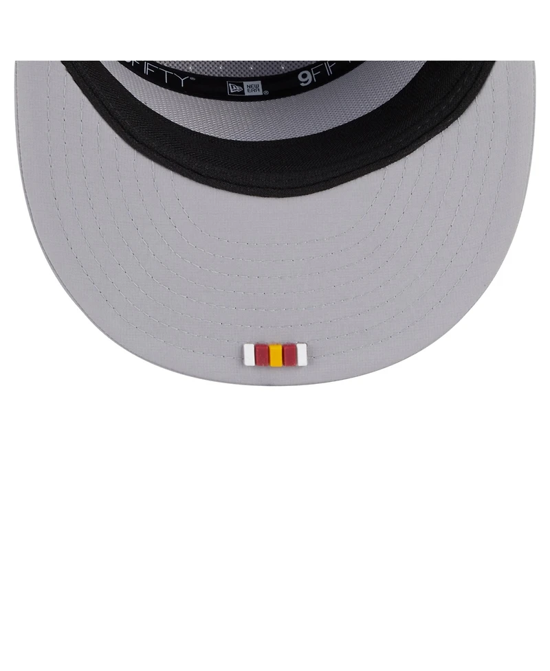 New Era Men's Gray Washington Commanders 2025 Sideline Split Panel 9FIFTY Snapback Hat