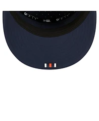 New Era Men's Navy Chicago Bears 2025 Sideline Split Panel 9FIFTY Snapback Hat