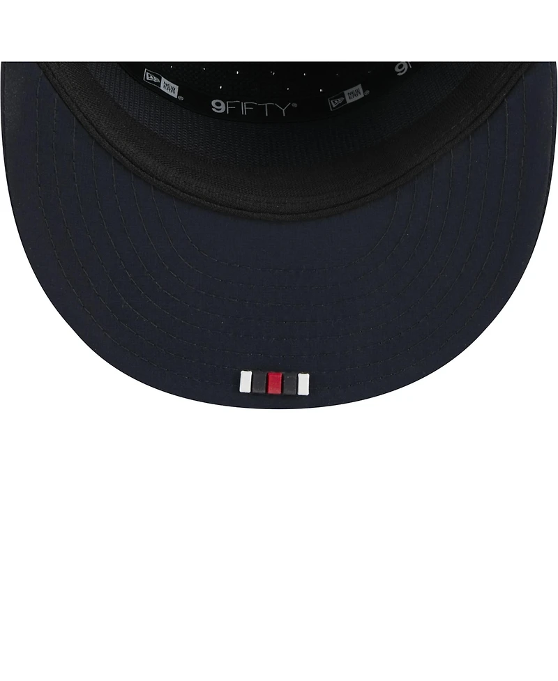 New Era Men's Navy Houston Texans 2025 Sideline Split Panel 9FIFTY Snapback Hat