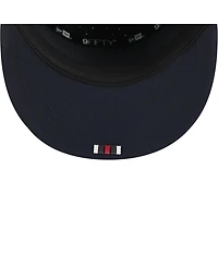 New Era Men's Navy Houston Texans 2025 Sideline Split Panel 9FIFTY Snapback Hat