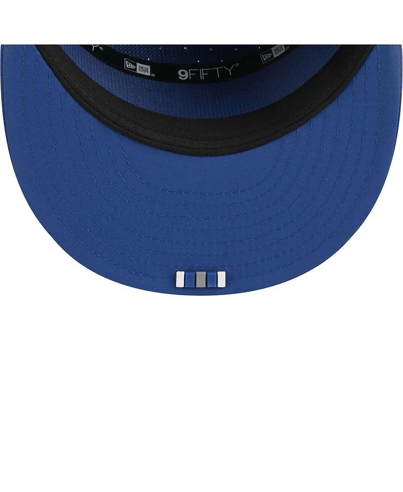 New Era Men's Royal Indianapolis Colts 2025 Sideline Split Panel 9FIFTY Snapback Hat