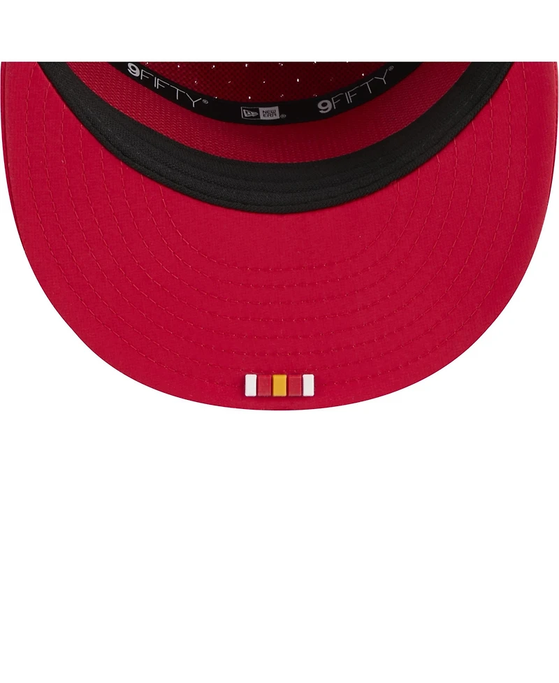New Era Men's Red Kansas City Chiefs 2025 Sideline Split Panel 9FIFTY Snapback Hat