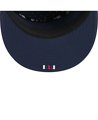 New Era Men's Navy New England Patriots 2025 Sideline Split Panel 9FIFTY Snapback Hat
