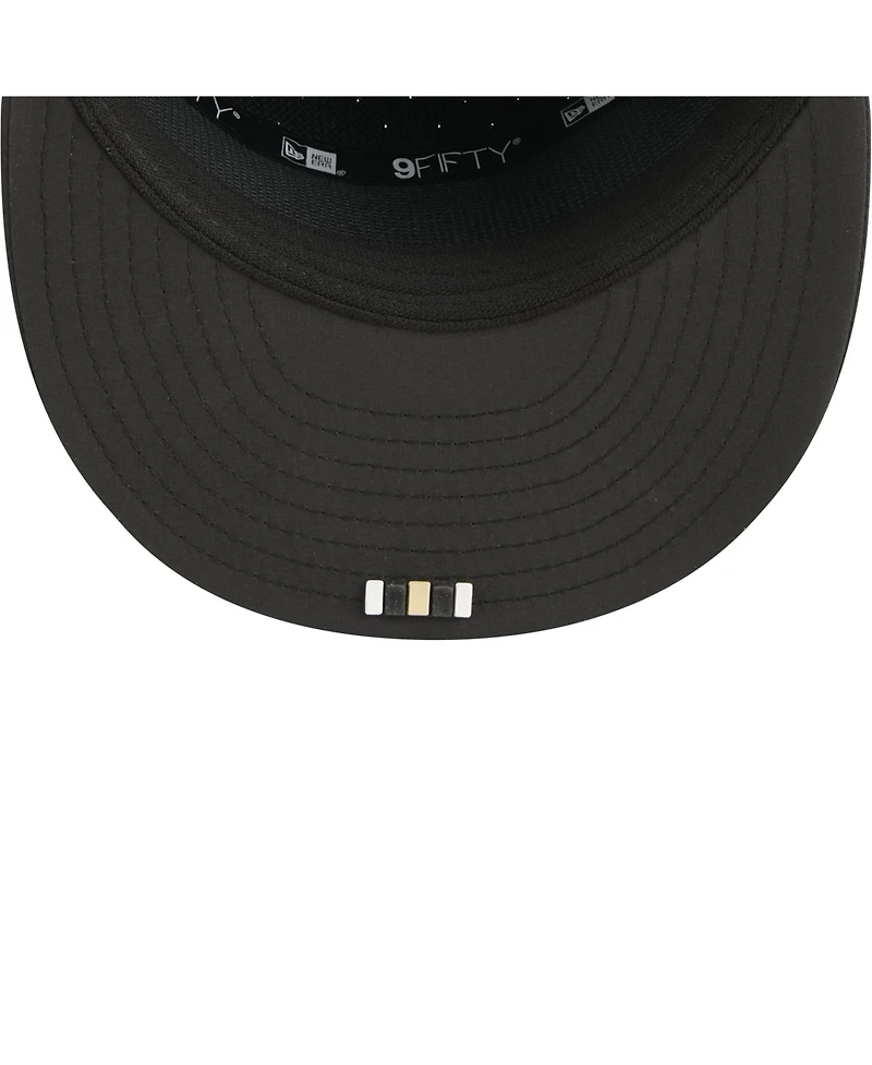 New Era Men's Black New Orleans Saints 2025 Sideline Split Panel 9FIFTY Snapback Hat