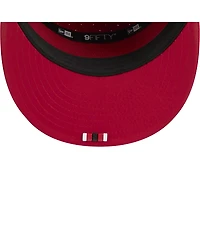 New Era Men's Scarlet San Francisco 49ers 2025 Sideline Split Panel 9FIFTY Snapback Hat