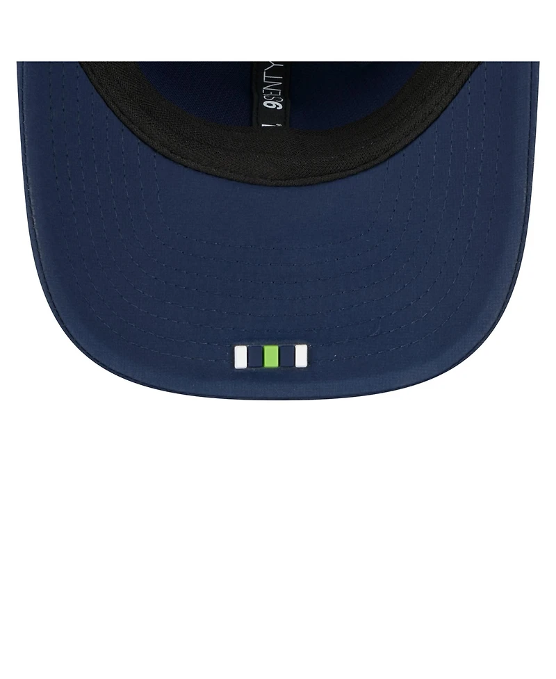 New Era Men's College Navy Seattle Seahawks 2025 Sideline 9SEVENTY Trucker Adjustable Hat