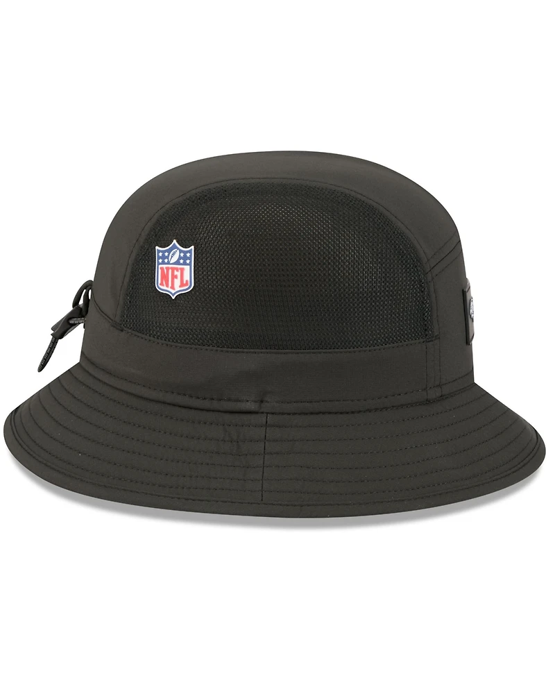 New Era Men's Black Baltimore Ravens 2025 Sideline Bucket Hat