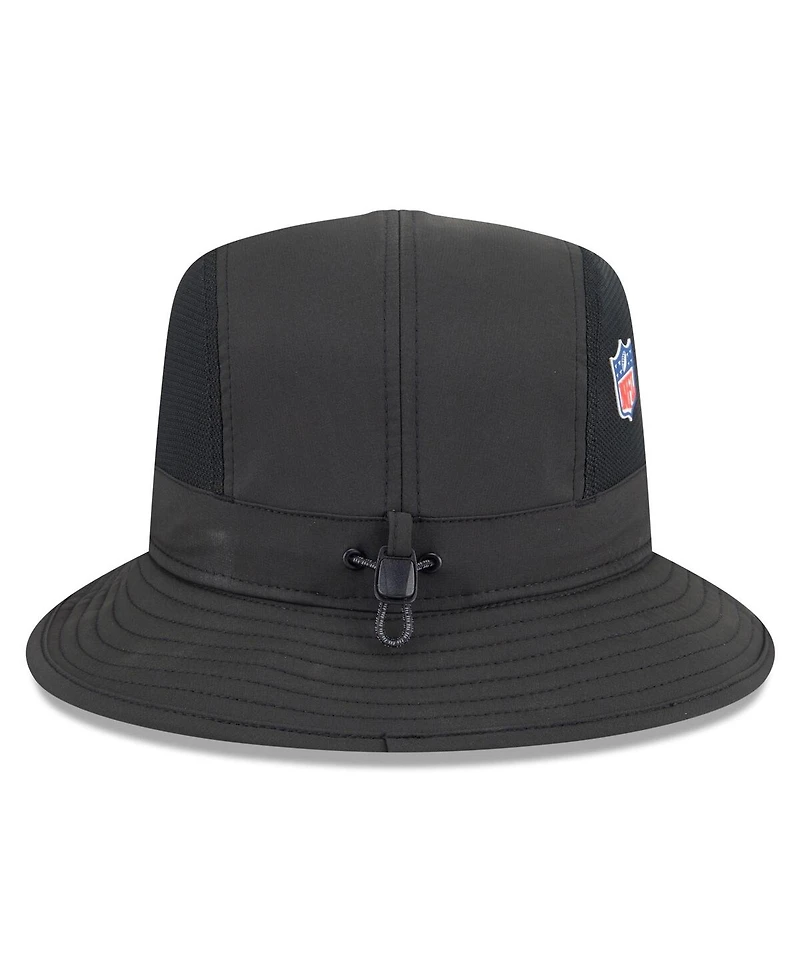 New Era Men's Black Las Vegas Raiders 2025 Sideline Bucket Hat