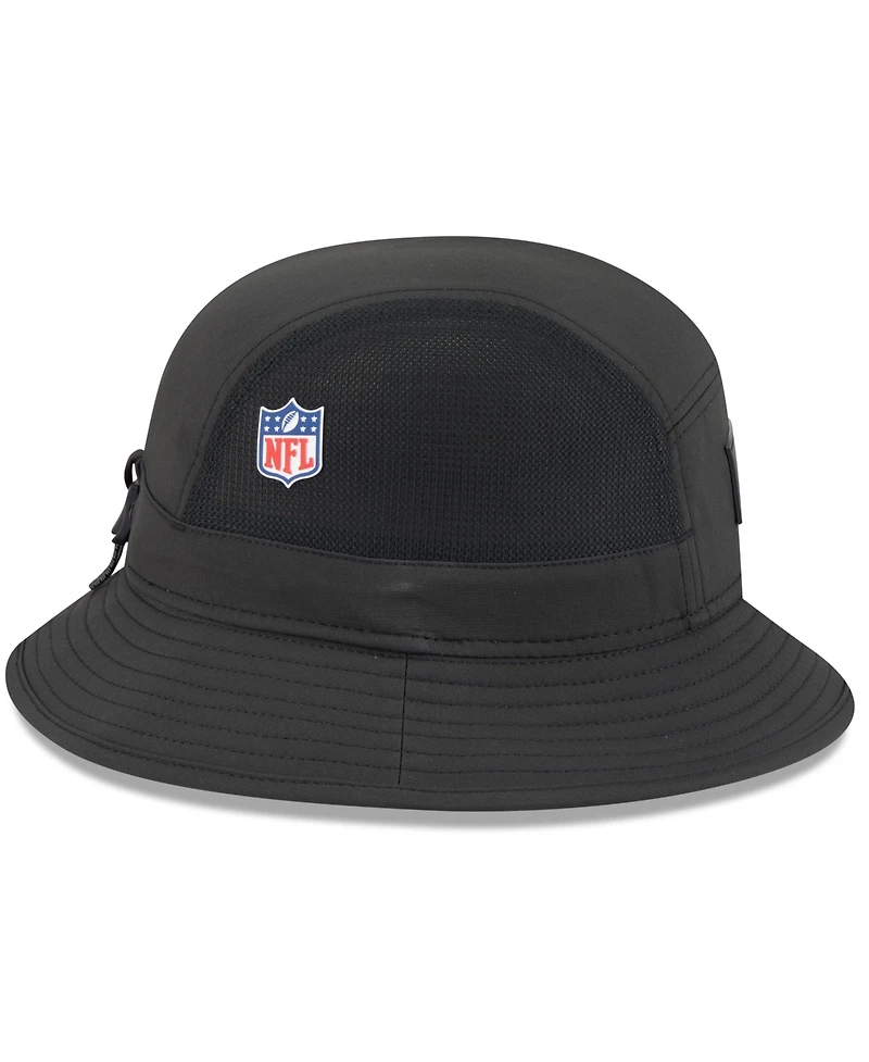 New Era Men's Black Philadelphia Eagles 2025 Sideline Bucket Hat