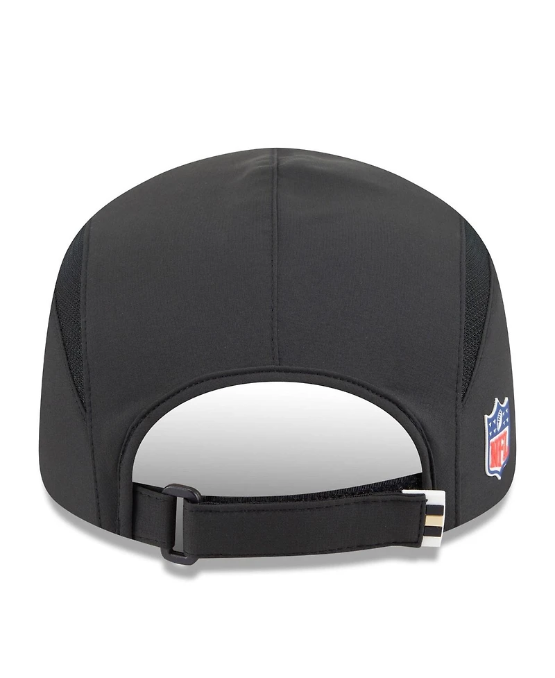 New Era Men's Black New Orleans Saints 2025 Sideline Runner Adjustable Hat