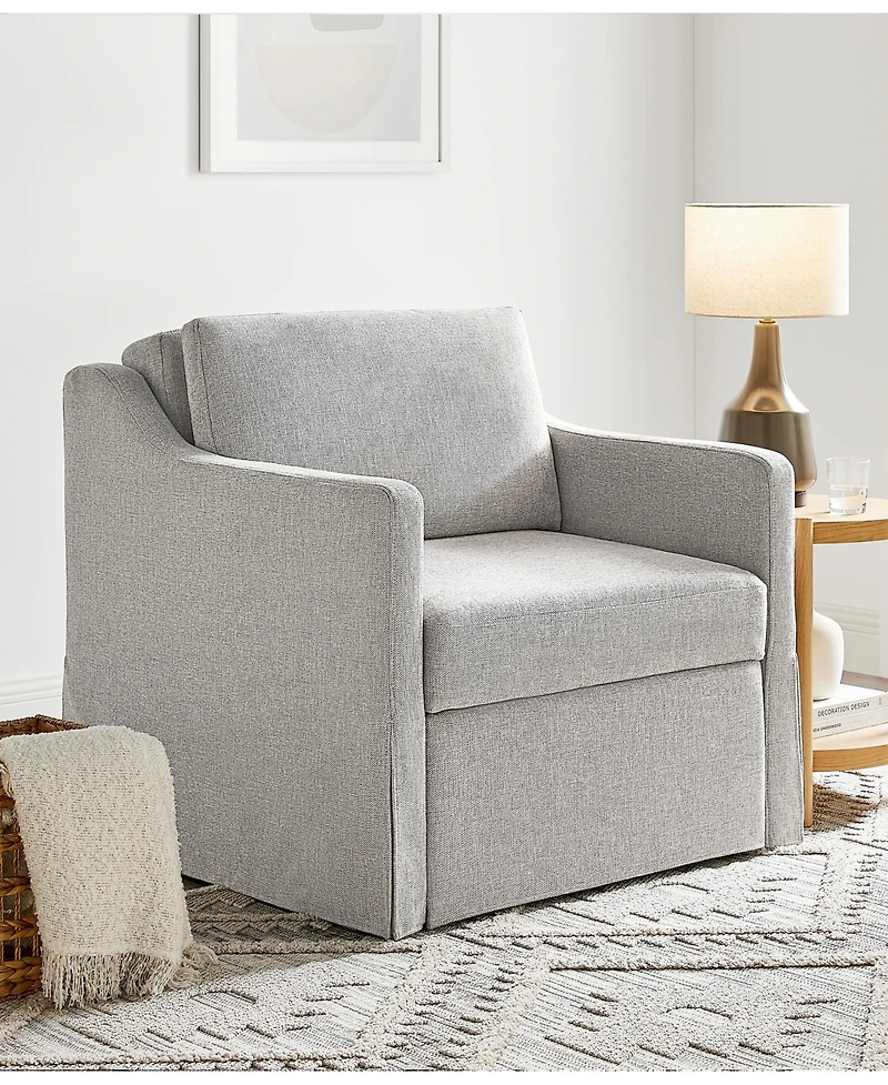 Serta 35" Polyester Harley Convertible Single Sleeper Chair