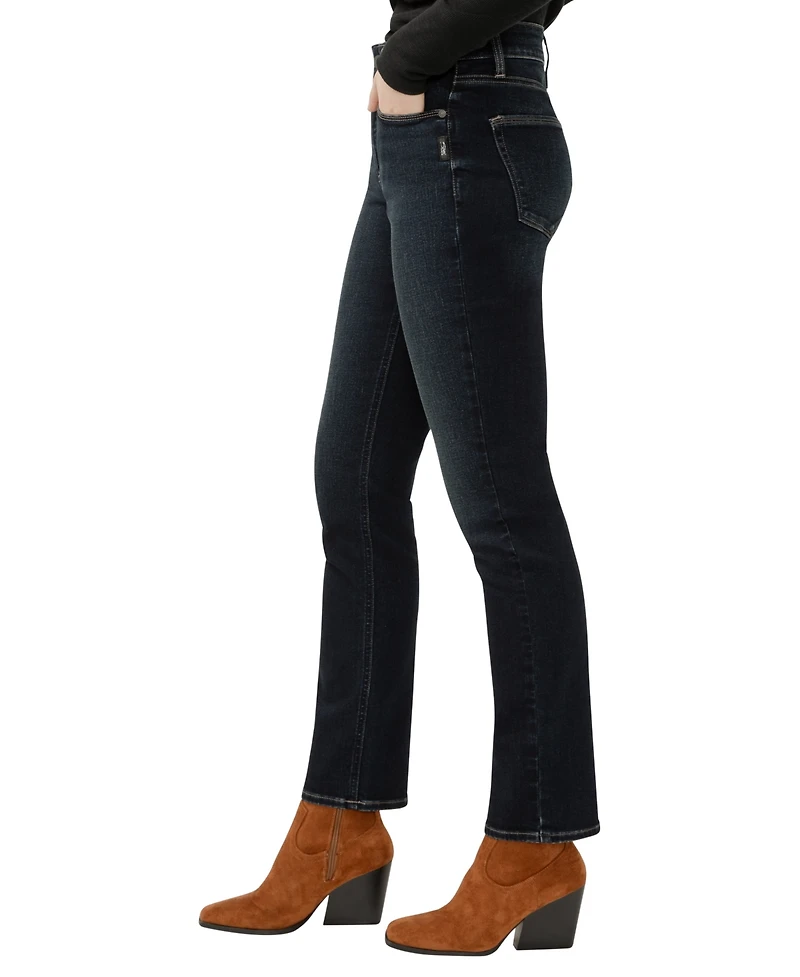 Silver Jeans Co. Women's Avery High Rise Curvy Fit Straight Leg