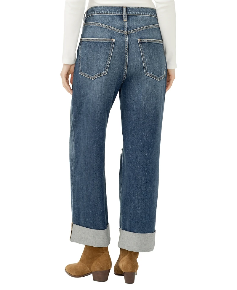 Silver Jeans Co. Women's Be Easy High Rise Wide Leg Crop
