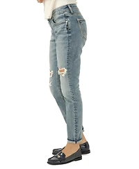 Silver Jeans Co. Women's Girlfriend Mid Rise Skinny Leg