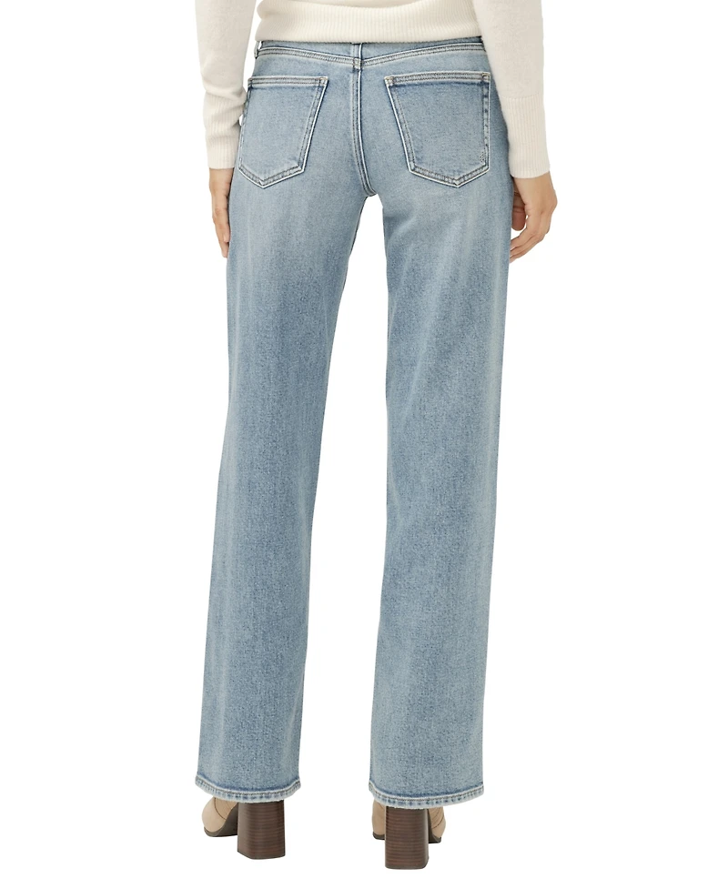 Silver Jeans Co. Women's Loose & Low Rise Straight Leg