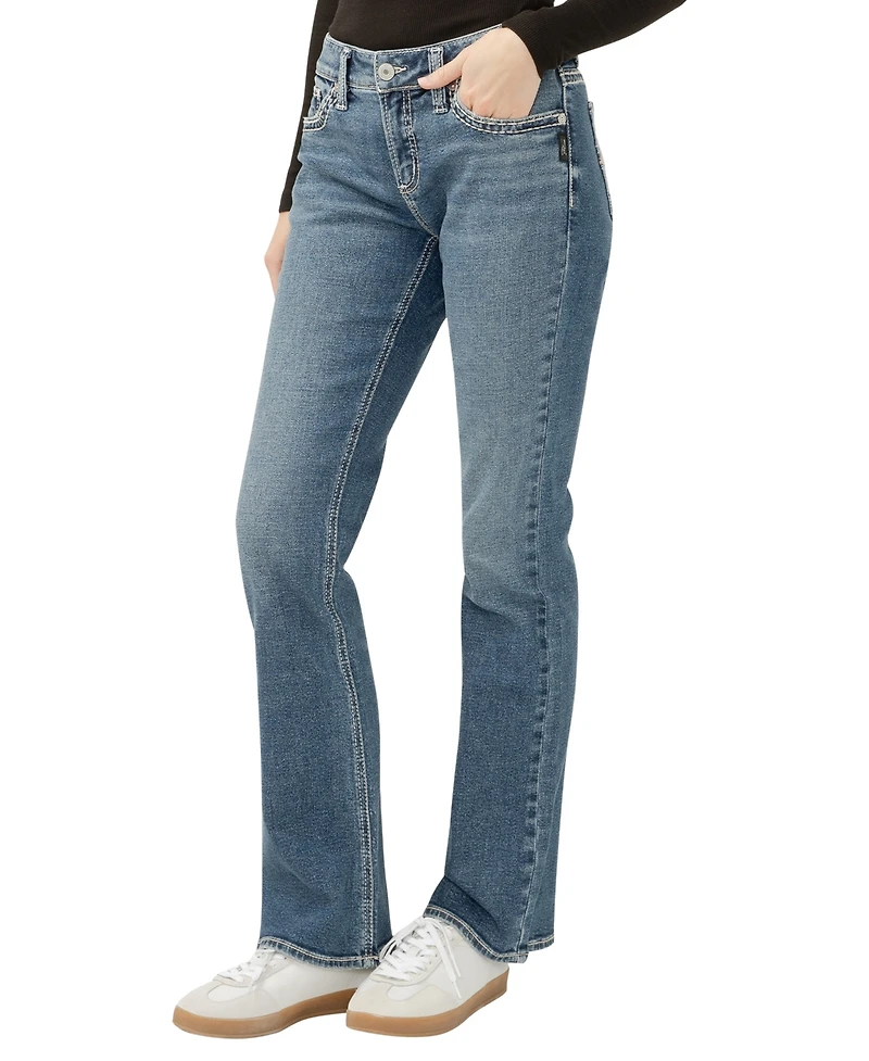 Silver Jeans Co. Women's Elyse Mid Rise Comfort Fit Bootcut