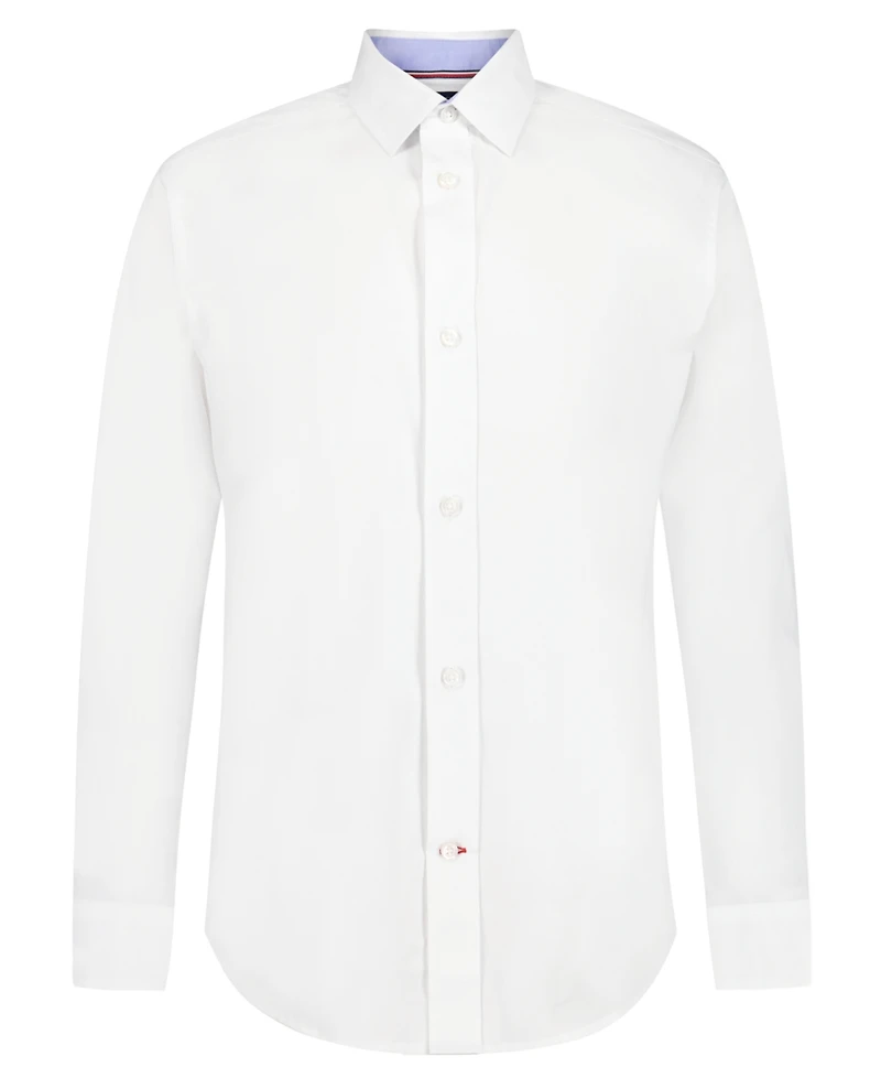 Tommy Hilfiger Big Boys Long Sleeve Stretch Solid Twill Shirt