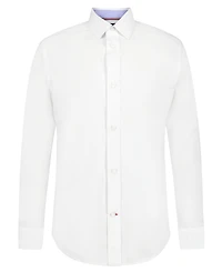 Tommy Hilfiger Big Boys Long Sleeve Stretch Solid Twill Shirt