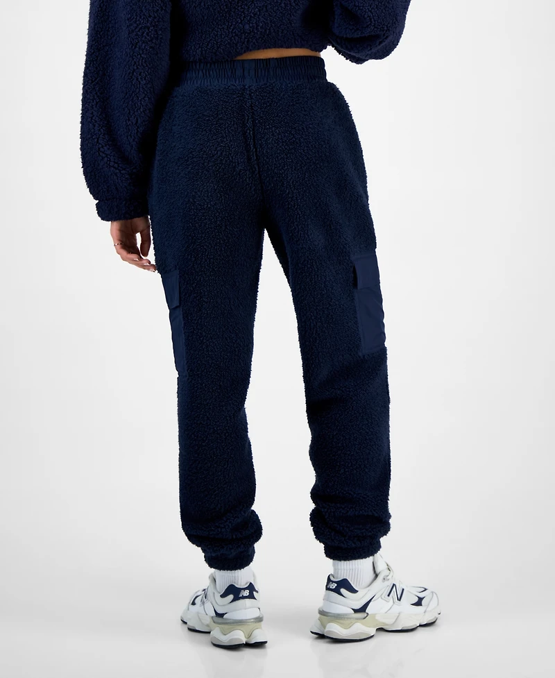 Hippie Rose Juniors' Sherpa Cargo Jogger Pants