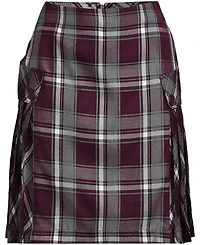 Lands' End Women's Above the Knee Plaid Side Pleat Skort