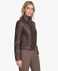 Andrew Marc Women's Mikel Racer Leather Jacket