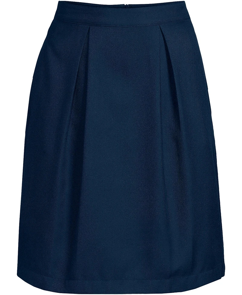 Lands' End Women's Solid Pleated Skort Top of Knee