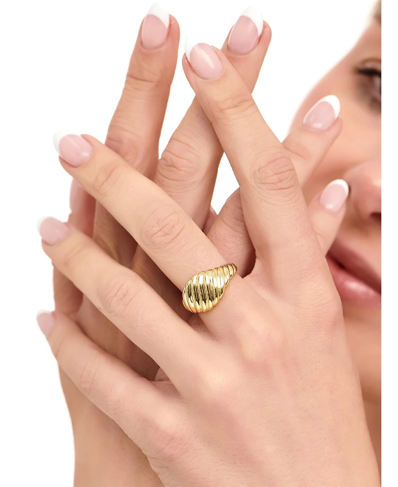 Devata Rope Ring Gold Plated Sterling Silver