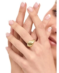 Devata Rope Ring Gold Plated Sterling Silver