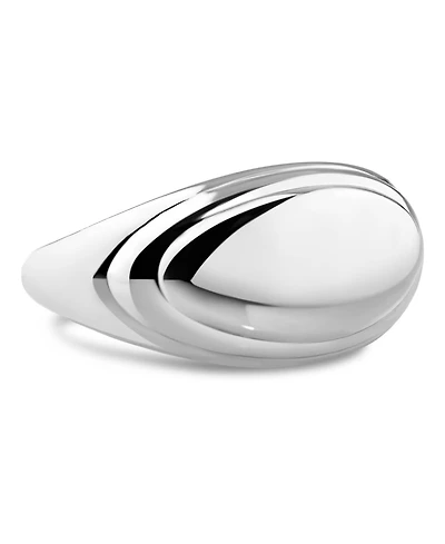 Devata Contour-lined Dome Ring Sterling Silver, 8