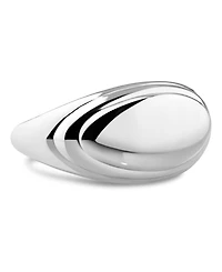 Devata Contour-lined Dome Ring Sterling Silver, 8