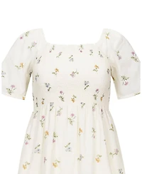 Hope & Henry Women's Organic Bell Sleeve Smocked Dress
