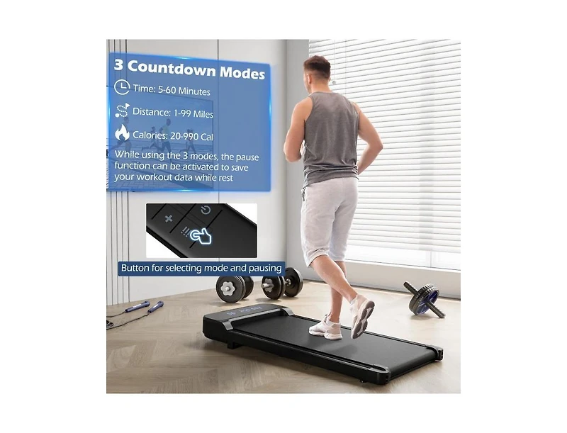 Akiudex Under Desk Walking Treadmill with Led Display and Shock Absorption