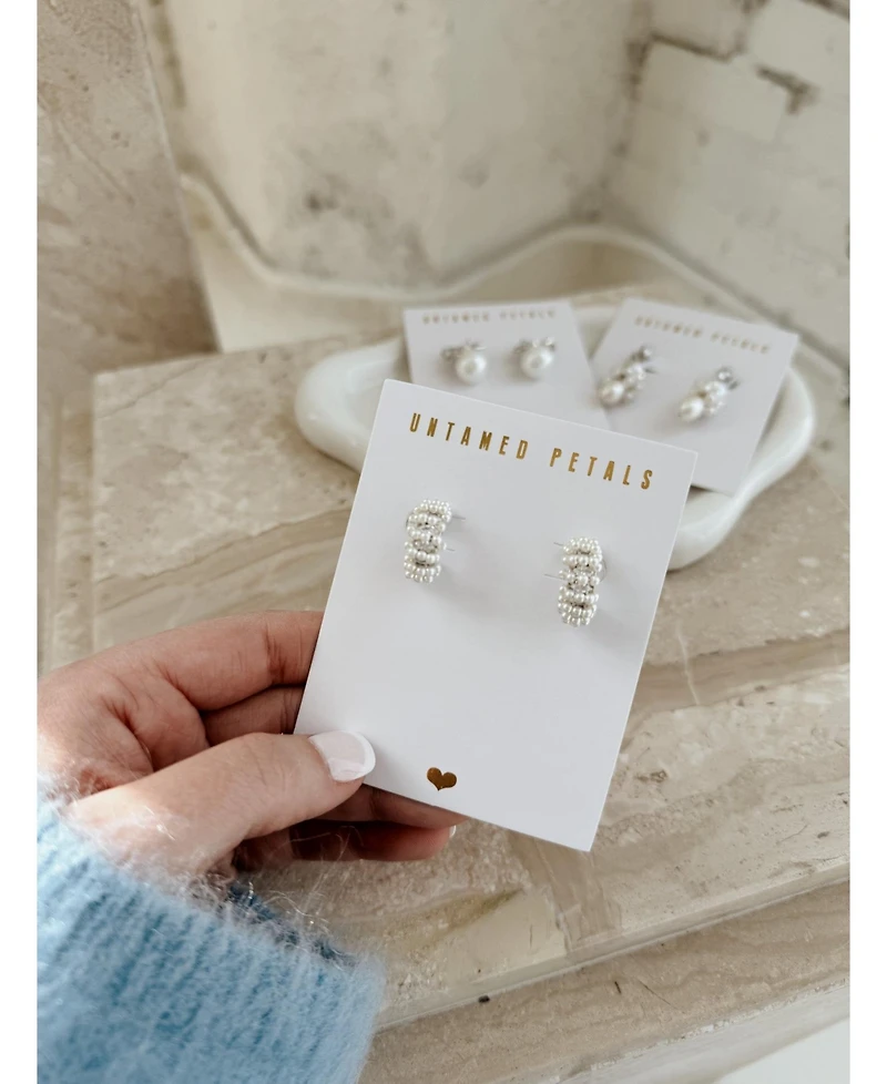 Millie Mini Pearl Hoops