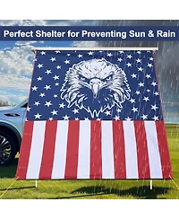 Yescom 6.5x7.8 Ft Carside Awning Replacement Fabric with Side Wall Roof Rack Overland