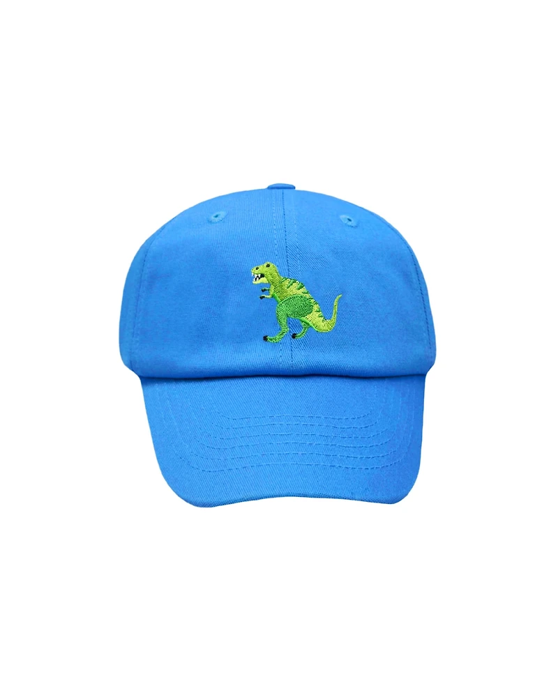 Bits & Bows Boys' T-Rex Baseball Hat in Blue