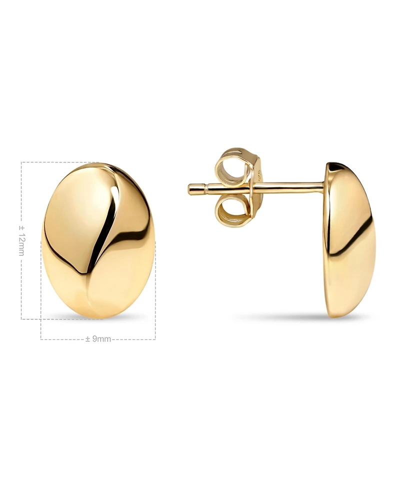 Devata Dome Stud Earrings in Gold Plated Sterling Silver